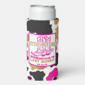 Pink Gold Last Rodeo Bachelorette Party Selters Dosenkühler (Seltzer Vorderseite)