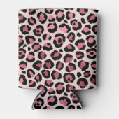 Pink & Gold Leopard Tierwerbung, Leopard-Geschenk Dosenkühler (Vorderseite)