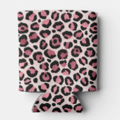 Pink & Gold Leopard Tierwerbung, Leopard-Geschenk Dosenkühler (Rückseite)