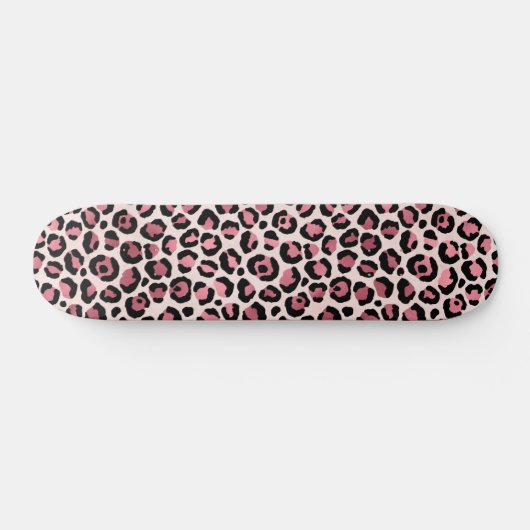 Pink & Gold Leopard Tierwerbung, Leopard-Geschenk Skateboard (Horizontal)