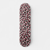 Pink & Gold Leopard Tierwerbung, Leopard-Geschenk Skateboard (Vorne)