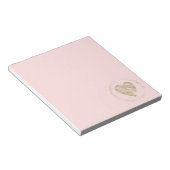 Pink Gold Liebe Peace Kindness Herz inspirierend Notizblock (angewinkelt)