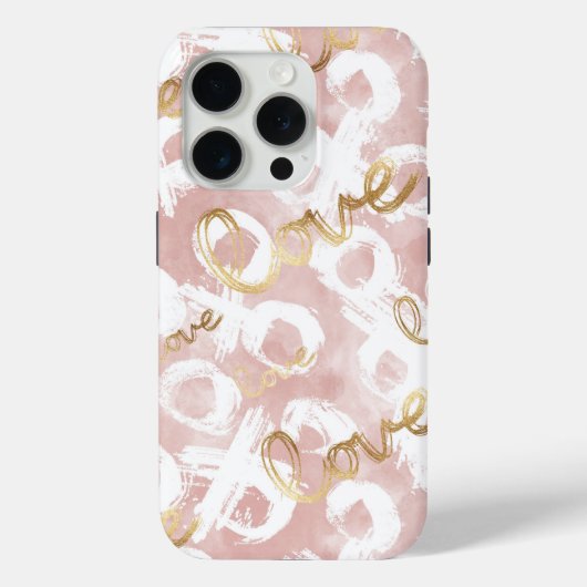 Pink Gold Liebe XO Case-Mate iPhone Hülle (Rückseite)