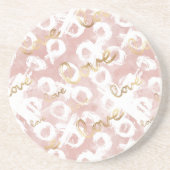 Pink Gold Liebe XO Getränkeuntersetzer (Vorne)