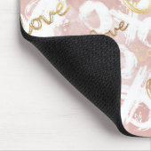 Pink Gold Liebe XO Mousepad (Ecke)