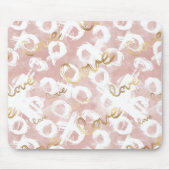 Pink Gold Liebe XO Mousepad (Vorne)