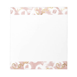 Pink Gold Liebe XO Notizblock