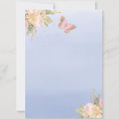 Pink Gold Lila Balloons Butterfly Babydusche Einladung