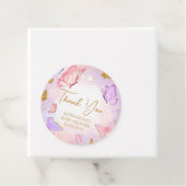 Pink Gold Lila Butterfly Baby Dusche Geschenkanhänger (Beispiel)