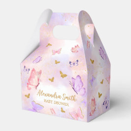 Pink Gold Lila Butterfly Baby Dusche Geschenkschachtel