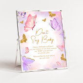Pink Gold Lila Butterfly Sage nicht Baby Poster