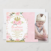 Pink Gold Little Princess Crown 1. Geburtstag