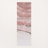 Pink Gold Marmor Monogram Calligrafy Script Name Yogamatte (Vorderseite)