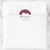 Pink Gold Marsala Blume Quinceanera Gefallen Runder Aufkleber (Tasche)