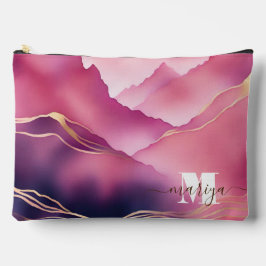 Pink Gold Metallic Marmorname Zubehörtasche