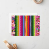 Pink & gold Miss Quinceañera Mexikanische Karte (Vorderseite/Rückseite Beispiel)