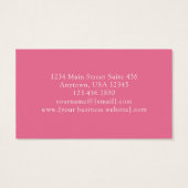 Pink Gold Modern Abstract Business Cards (Rückseite)