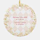Pink Gold Nutcracker Wir erwarten Eltern Keramik Ornament (Hinten)