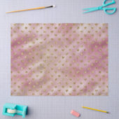 Pink Gold Ombre Glitzer Hearts Seidenpapier (Basteln)