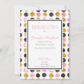 Pink & Gold Paint Polka Dots Party Einladungen (Vorderseite)