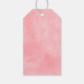 Pink Gold Peonies Baby Dusche Gefallen Geschenkanhänger (Rückseite)