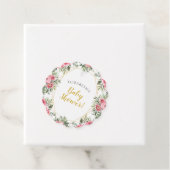 Pink Gold Peonies Baby Dusche Geschenkanhänger (Beispiel)