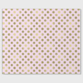 Pink Gold Polka Dot Geschenkpapier (Flach)