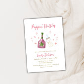 Pink Gold Poppin Flaschen Champagner Baby Dusche Einladung