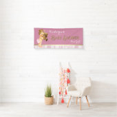 Pink Gold Princess Baby Dusche Banner (Insitu)