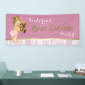 Pink Gold Princess Baby Dusche Banner (Messe)