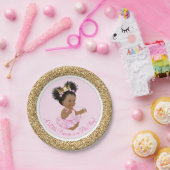 Pink Gold Princess Baby Duschpapier Teller (Party)