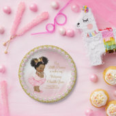 Pink Gold Princess Baby Duschpapier Teller (Party)