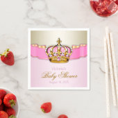 Pink Gold Princess Crown Baby Dusche Serviette (Beispiel)