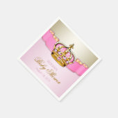 Pink Gold Princess Crown Baby Dusche Serviette (Ecke)