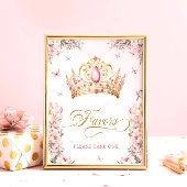 Pink Gold Princess Crown Lieblings Baby Shower Pos Poster
