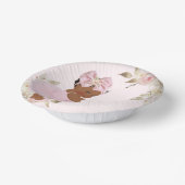Pink Gold Princess Tutu Baby Shower Paper Plate Pappteller (Gewinkelt)