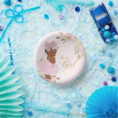 Pink Gold Princess Tutu Baby Shower Paper Plate Pappteller (Party)