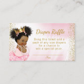 Pink Gold Prinzessin Tutu Baby Dusche Windelwanne Begleitkarte (Vorderseite)