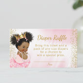 Pink Gold Prinzessin Tutu Baby Dusche Windelwanne Begleitkarte