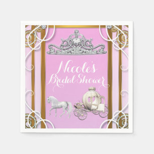 Pink Gold Prinzessinnen Krone & Kutsche Sweet 16 P Serviette