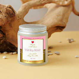 Pink Gold Produktverpackungslabel Einfach benutzer Quadratischer Aufkleber