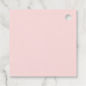 Pink Gold Pumpkin Fall Baby Dusche Vielen Dank Geschenkanhänger (Rückseite)