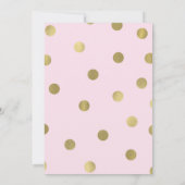 Pink & Gold Punkte Modernes Glam Brautparty Einladung (Rückseite)