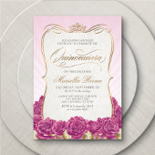 Pink Gold Quinceañera Einladung