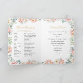 Pink Gold Quinceanera Princess Padrinos Event Programm (Innenseite)