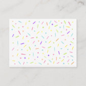 Pink Gold Rainbow Baby Sprinkle Diaper Raffel Begleitkarte (Rückseite)