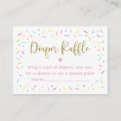 Pink Gold Rainbow Baby Sprinkle Diaper Raffel Begleitkarte (Vorderseite)