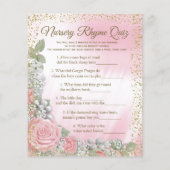 Pink Gold Rose Babys Breath Girl Showspiele Flyer (Hinten)