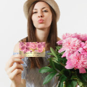 Pink Gold Rose Blume Logo Event Planner QRCode Visitenkarte