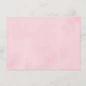 Pink Gold Rose Pumpkin Baby Dusche Windel Raffel Begleitkarte (Rückseite)